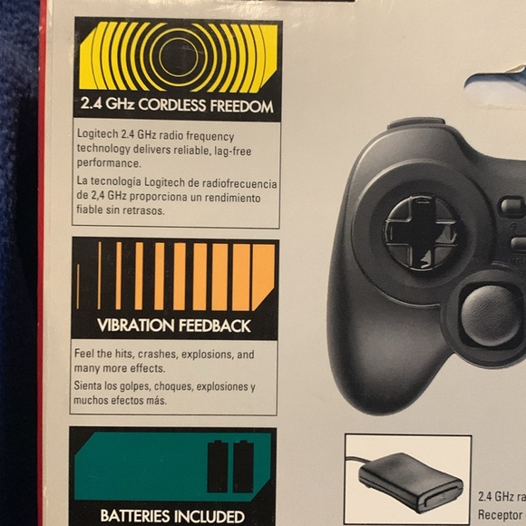 Vintage PC Logitech game cordless Rumblepad 2 - Picture 7 of 12